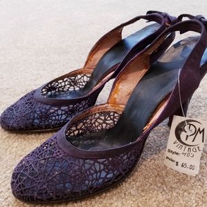 1940s Vintage Spiderweb Heels